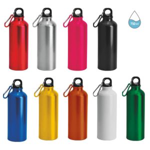 8086 Sidex 750 - Borraccia In Alluminio Con Moschettone